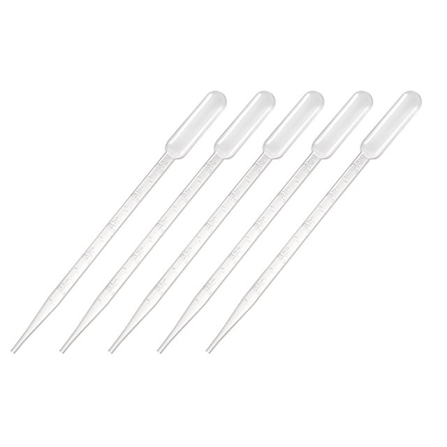 Unique Bargains 20 Pcs 5ml Disposable Pasteur Pipettes Liquid Drop Droppers Graduated 205mm Long
