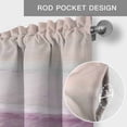 thumbnail image 6 of Pink Coastal Wave Farmhouse Short Window Curtain Valances, Summer Modern Ocean Beach Rod Pocket Kitchen Valances for Living Room Bedroom Bathroom Cafe 42" x 12", 6 of 8