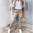 thumbnail image 3 of QUYUON Lounge Pants Sale Solid Color Comfortable Leisure Pants High Waist SweatPants Length Pants Yoga Pants with Pockets Women Long Pant Leg Length Dressy Style P1108 Khaki M, 3 of 9