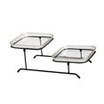 thumbnail image 1 of Plato de servir Soporte para Cupcakes Cuadrado Extraíble Reutilizable 2 Niveles Plato para Servir Postre de Dulces Hotel Snack Platter para Fiesta , claro Magideal Plato de servir, 1 of 7