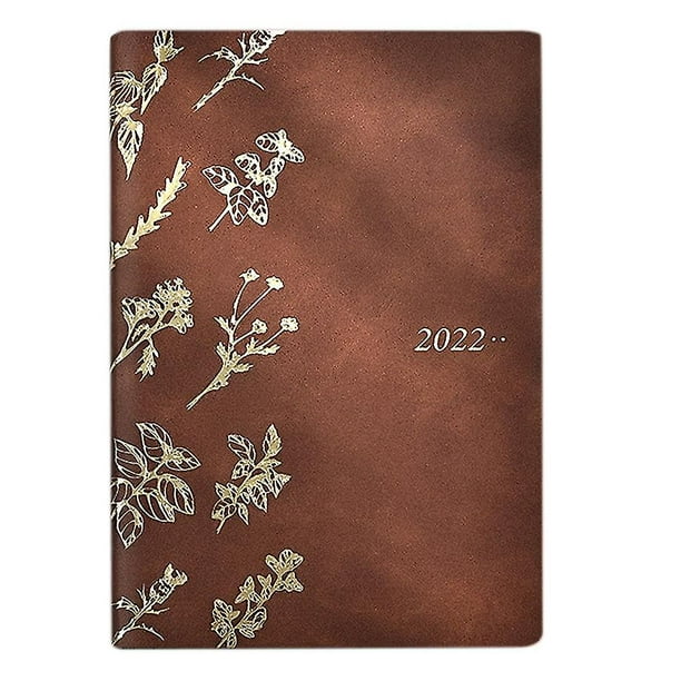 Planificador Organizador Pequeño Cuaderno A7 Bloc de notas Diario de flores Cuaderno de bocetos de oficina Calendario semanal Nota Boo
