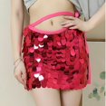 thumbnail image 5 of RUTAYY Women Sequin Skirt Sparkly Lace Up Waist Adjustable Mini Party Sequin Skirt Solid Color Casual Travel Skirts, 5 of 8