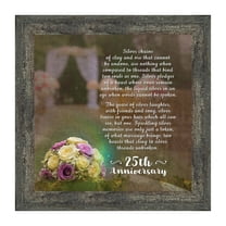 25th Wedding Anniversary Gifts for Couples, 25th Anniversary Gift for Husband or Wife, Silver 25th Anniversary Card, 25th Anniversary Table Decorations, A Couples Silver Anniversary, 8600