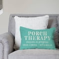 thumbnail image 5 of Farmhouse Throw Pillow Cover 12x20 Inch Porch Therapy Session in Progress Turquoise Outdoor Spring Front Porch Patio Decorations Lumbar Decorative Throw Pillows Cases for Party Room Decor, 5 of 6