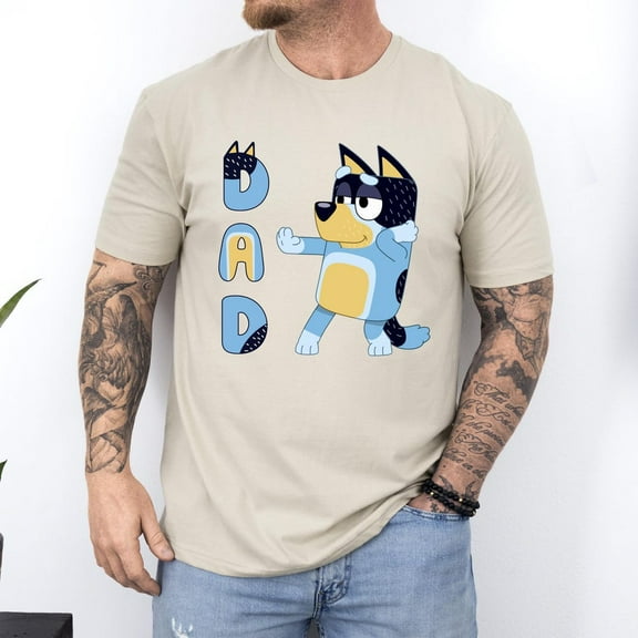 Bluey Dad T-Shirt, Shirt For Father Day, Bluey Dad Shirt, Bluey And Bingo Tee, Bluey Chilli Father Shirt, Dad Bluey Shirt, Bluey Father Gift Unisex S-5XL Hot Trending Shirt, Vintage Birthday Gift