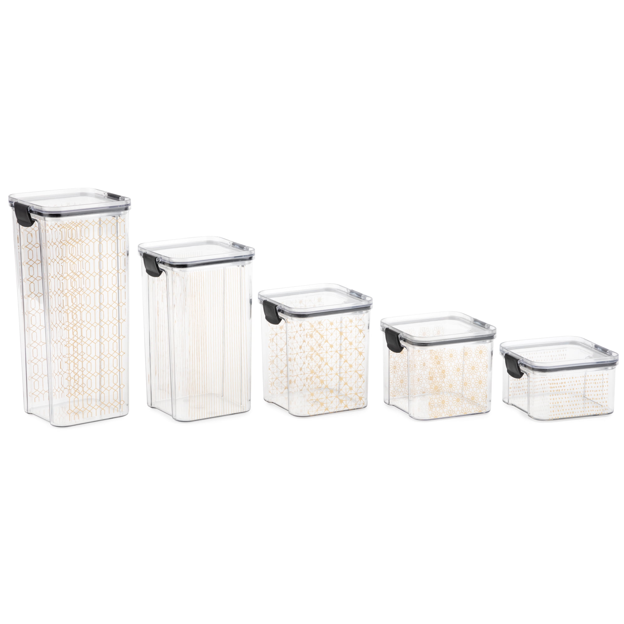 Thyme & Table Glass Storage, Gold, 6-Piece Set 