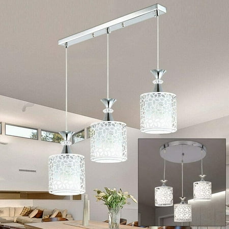 

Oukaning 3-Light Ceiling Chandelier LED Hanging Pendant Lamp Kitchen Island Light Fixture