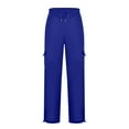 thumbnail image 6 of Wide Leg Cargo Sweatpants For Men Soft Stretchy Fabric Adjustable Drawstring Multi Pockets Athletic Casual Joggers Pants, 6 of 8