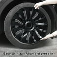 thumbnail image 4 of Fogcroll Automotive Hub Caps Wheel Cover Hubcap,19 Inches Modified Wheel Cover Replacement Easy Installation for Tesla Model Y 4PCS/Set, 4 of 13