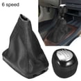 thumbnail image 4 of Lefu 5/6 SPEED GEAR SHIFT KNOB+GAITER+BASE FOR SAAB 9-3 93 2003-2012 Accessory black, 4 of 10
