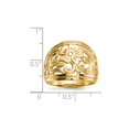 thumbnail image 2 of Real 14kt Yellow Gold Polished Floral Ring Size: 7; for Adults and Teens; for Women and Men, 2 of 2