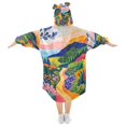 thumbnail image 2 of FORMRS Wearable Blanket Hoodie with Sleeves for Kids Cozy Flannel Sweatshirt, Art Path, 2 of 7