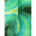 thumbnail image 3 of ALEF HOME Modern Hand-Tufted Parrot & Green Illusion Area Rug, 3x3, 3 of 4