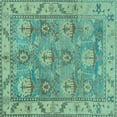 thumbnail image 1 of Ahgly Company Indoor Square Oriental Light Blue Traditional Area Rugs, 7' Square, 1 of 4