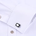 thumbnail image 7 of TANSILING Men's French Cuff Dress Shirt Pleated Formal Fit Long Sleeve with Cufflinks, 7 of 7