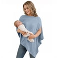 thumbnail image 2 of siminsem Breastfeeding Cover & Basket Cover Multi Use Car Seat Canopy 360° Privacy Nursing Cover Sunshade Windproof Soft Breathable Stretchy Baby Cover for Shopping Cart High Chair, Light Blue,A, 2 of 8