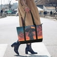 thumbnail image 4 of FORMRS Canvas Laptop Tote Bag for Women with 15.6" Computer Compartments Shoulder Handbag, Astronaut at Dawn, 4 of 7