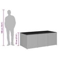 thumbnail image 4 of vidaXL Garden Storage Box Poly Rattan 180x90x70 cm Black, 4 of 5