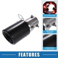 thumbnail image 3 of Exhaust Tip Tail Pipe with Red LED Lights Adjustable 1.4-2.2Inch Inlet 8.3Inch Length Stainless Steel, 3 of 6