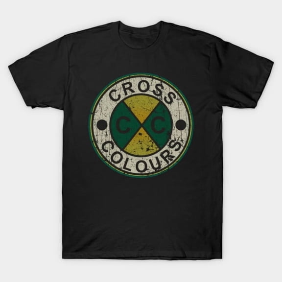 VINTAGE RETRO STYLE Increase D Peace Cross Colours 70s Graphic, H6243 T-Shirt, for Men and Women, Up to Size 5XL