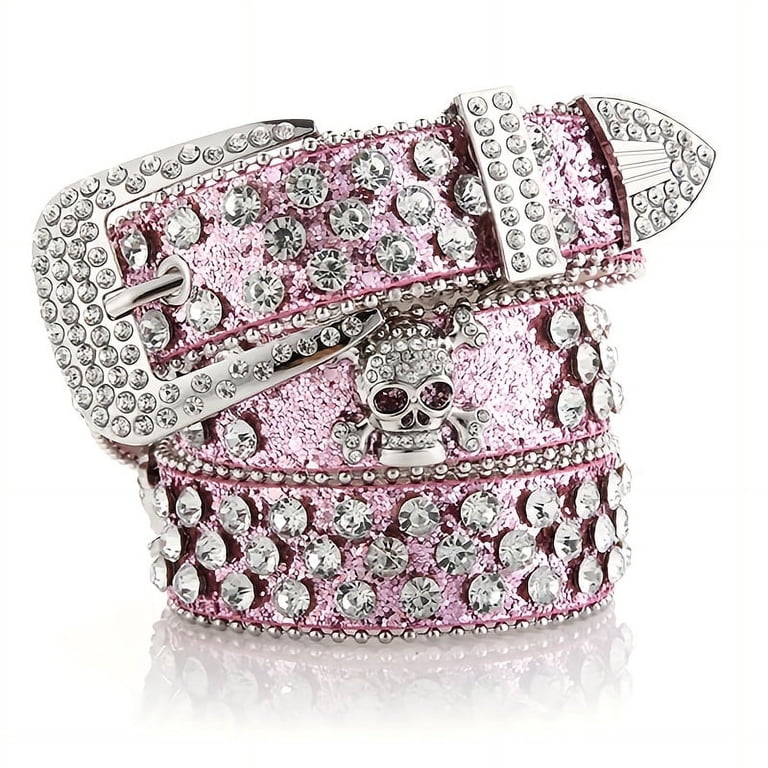 Y2K Glamorous Girl belt Y2K Sparkly Silver Red Glitter Women main image 4