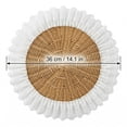 thumbnail image 2 of Woven Circular Rattan Placemat for Dining Table, Natural Handmade Rattan Coaster, Heat Resistant Non-Slip Table Mat(B), 2 of 4