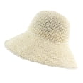 thumbnail image 2 of Happy Date Women Foldable Straw Bucket Cloche Summer Sun Beach Hat Packable UPF50+, 2 of 4
