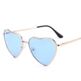 thumbnail image 5 of Womens Heart Shaped Sunglasses Peach Heart Design Metal Frame Eyewear Fashion AC Lenses Trendy Eyewear Fashion, 5 of 6