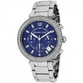 thumbnail image 2 of Michael Kors Women's Parker Chronograph Navy Dial Stainless Steel Watch MK6117, 2 of 6