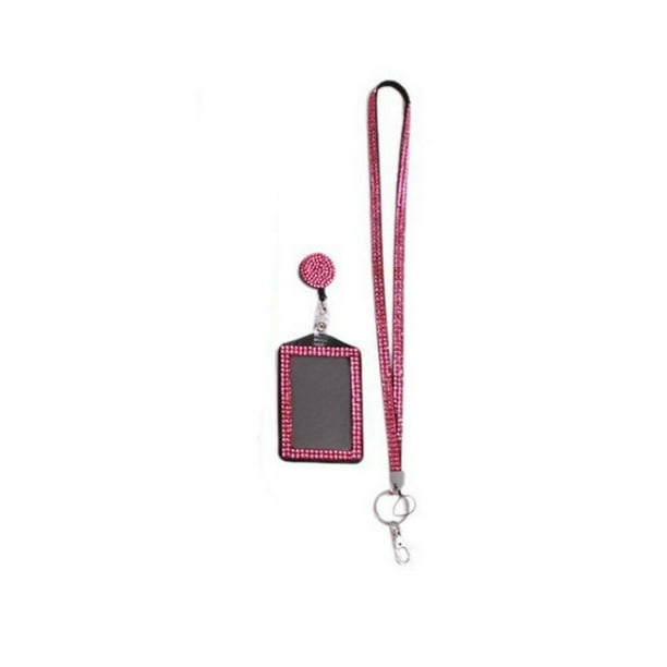 BEADCEST Portatarjetas Rosa Para Tarjetas De Identificación Con Ventana Visible Y Material Resistente