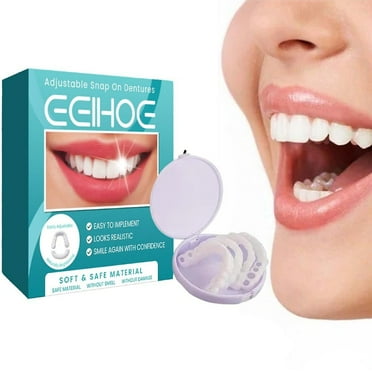 Adjustable Snap-on Dentures with Veneers Denture Braces and Denture Cases