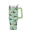 thumbnail image 2 of Cute Canine Design 40oz Water Bottle - BPA Free Dog Lovers Tumbler with Handle & Straw - Gift for Women Coffee Mug, 2 of 7