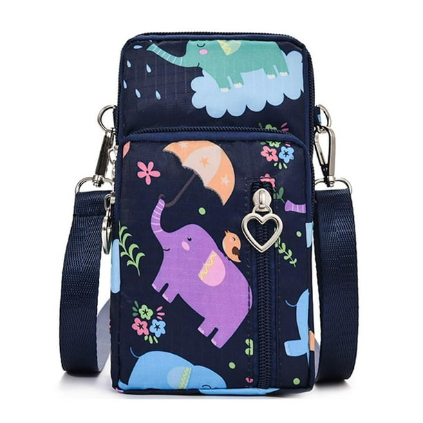 JANKS Bolso bandolera pequeño para mujer - Mini monederos para teléfono con correa cruzada y billetera - Bolso de nailon para brazo