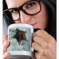 thumbnail image 2 of 3drose, Underwater Starfish with Nautical Rope Frame, 11oz Two-tone Black Mug, 2 of 6