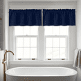 thumbnail image 4 of Yakamok 18 Inches Long Blackout Curtain Valances for Windows - 1 Panels Blackout Window Valances for Basement with Rod Pocket (Navy Blue,Width 42 by Length 18,1 Panel), 4 of 7