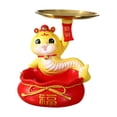 thumbnail image 1 of Bandeja de almacenamiento con forma de llave del Año de la Serpiente China, decoración de mesa, joyería multifuncional Estilo B, 1 of 9