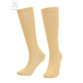 thumbnail image 4 of GustaveDesign 2 Pairs Knee High Compression Socks 10-20mmHg for Men & Women Best Medical,Running,Varicose Veins,Travel (Skin colour,L/XL), 4 of 9