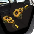 thumbnail image 4 of Uourmeti Sunflower Guitar Car Seat Cover Full Set 3 Pack, Car Seat Covers Polyester Lightweight Trendy Accessories for Truck SUV most Cars, 4 of 10