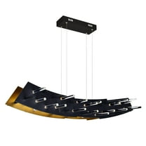 CWI Lighting Gondola Contemporary Metal LED Chandelier in Black
