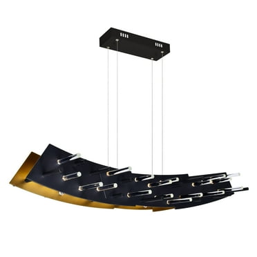 CWI Lighting Gondola Contemporary Metal LED Chandelier in Black