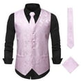 thumbnail image 3 of Men Coats Fashion Stripes Retro Casual Suit Vest Comfy Outerwear, 3 of 3