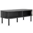thumbnail image 2 of SAFAVIEH Tealla Modern 2 Door Wood Coffee Table, Distressed Black/Gold, 2 of 10
