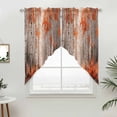 thumbnail image 5 of Red Orange Kitchen Window Curtains, Swag Curtains Valance for Bedroom Living Room Bathroom, Modern Oil Painting Art Forest Rod Pocket Window Treatment Curtain Block Drapes 2 Panels 36"x45", 5 of 9