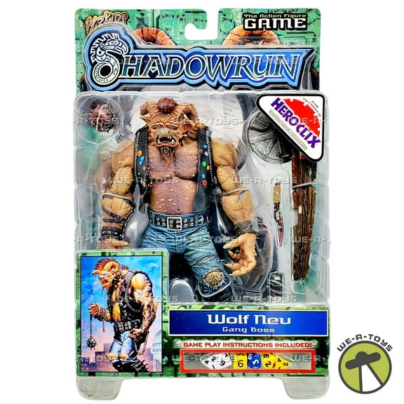 Shadowrun Wolf Neu Gang Boss Hero Clix Action Figure 2003 WizKids 6412