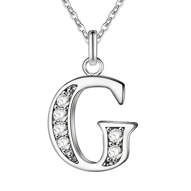 Collar de 26 letras, accesorios de moda de diamantes, regalos para la novia del amante Wmkox8yi sjalhkljlk5864