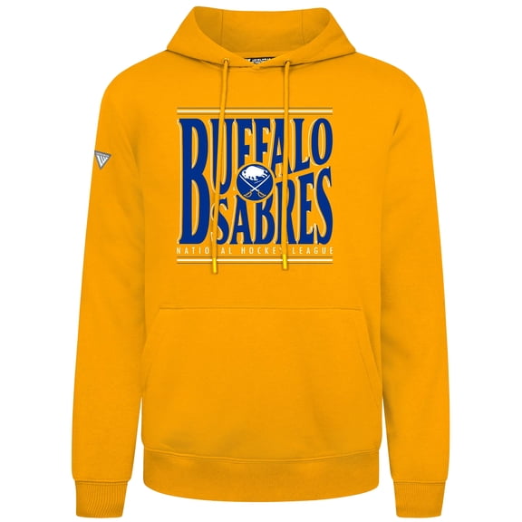 Men's Levelwear  Gold Buffalo Sabres Podium Powerhouse Pullover Hoodie