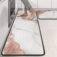 thumbnail image 2 of Kitchen Rugs Sets Of 2,White Marble Rose Gold Line Pattern Anti Fatigue Kitchen Mat Rugs Non Slip Washable,Decorative Kitchen Floor Mats for Kitchen,Sink,Laundry,17"x47"+17"x47", 2 of 5