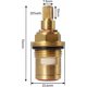 thumbnail image 5 of 2pcs Ceramic Faucet Replacement Cartridge 20 Steps Universal Brass With Screw Replacement, 5 of 5