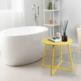 thumbnail image 2 of CERBIOR Metal Tray End Table, Round Accent Coffee Side Table, Anti-Rust and Waterproof Sofa Side Table for Living Room Bedroom Balcony (Yellow), 2 of 10