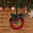 thumbnail image 4 of Christmas Chime Wreath With Connected Ribbon And Chimes Christmas Rattan Wreaths For Front Door Wall Door Holiday Seasonal Indoor Home Decoration String Beads for Doorway Easter Bowl Fillers Pig on A, 4 of 5
